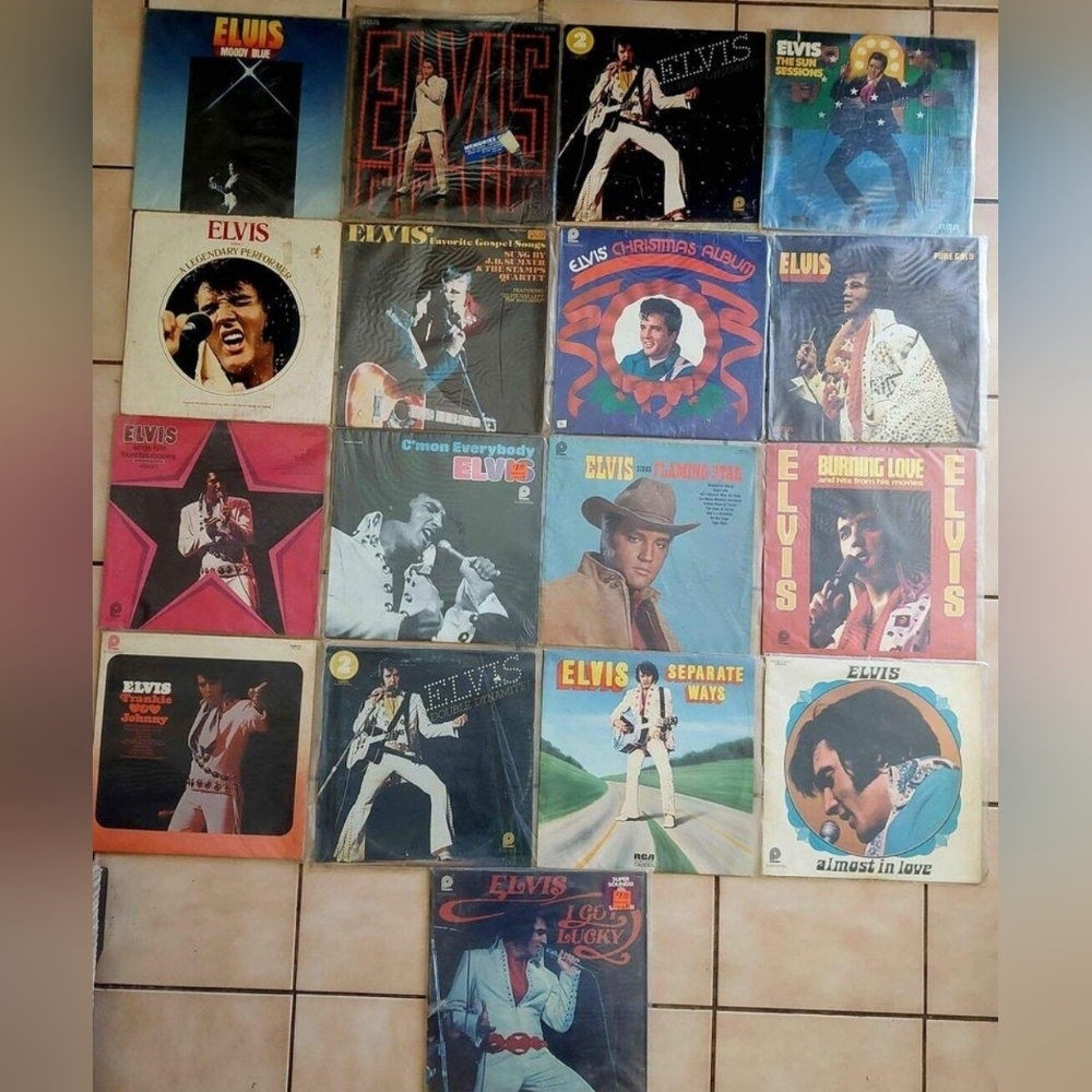 Vintage Elvis Vinyl Record Collection